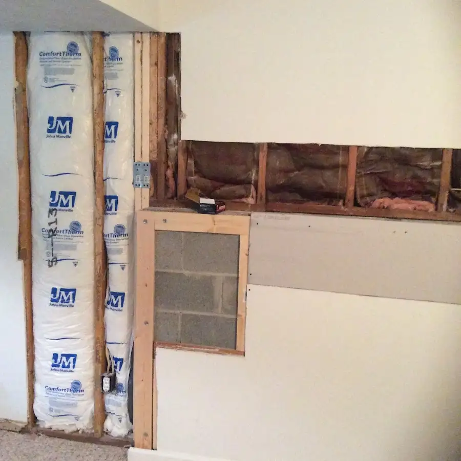 Wall insulation replacement during Contents Cleaning & Restoration in Lockport